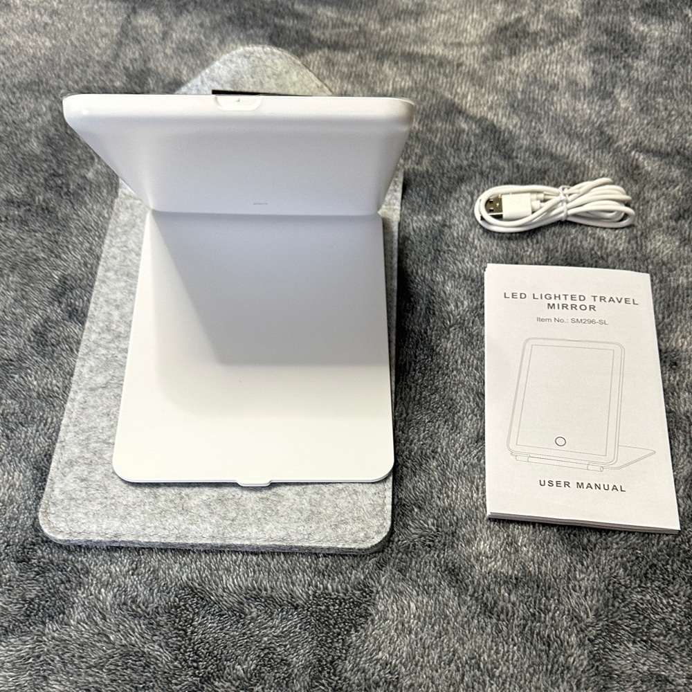 Portable White LED Lighted Mirror - Picture 3 of 4